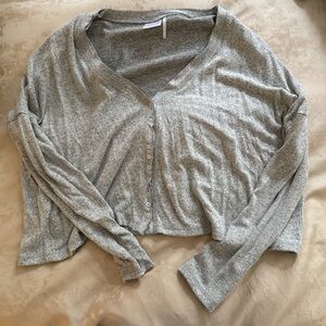 Urban Outfitters Gray Button-Up Top